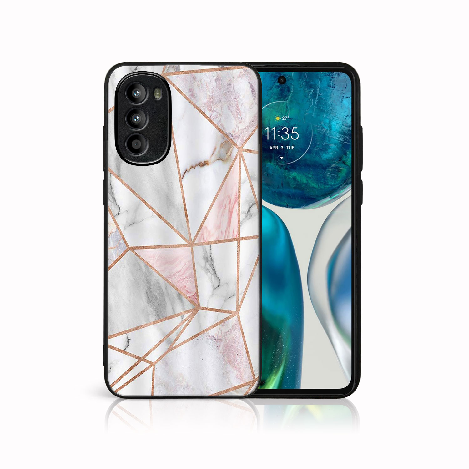 PROTEMIO MY ART Védőtok Motorola Moto G52 PINK MARBLE (143) akciós termékkép 1