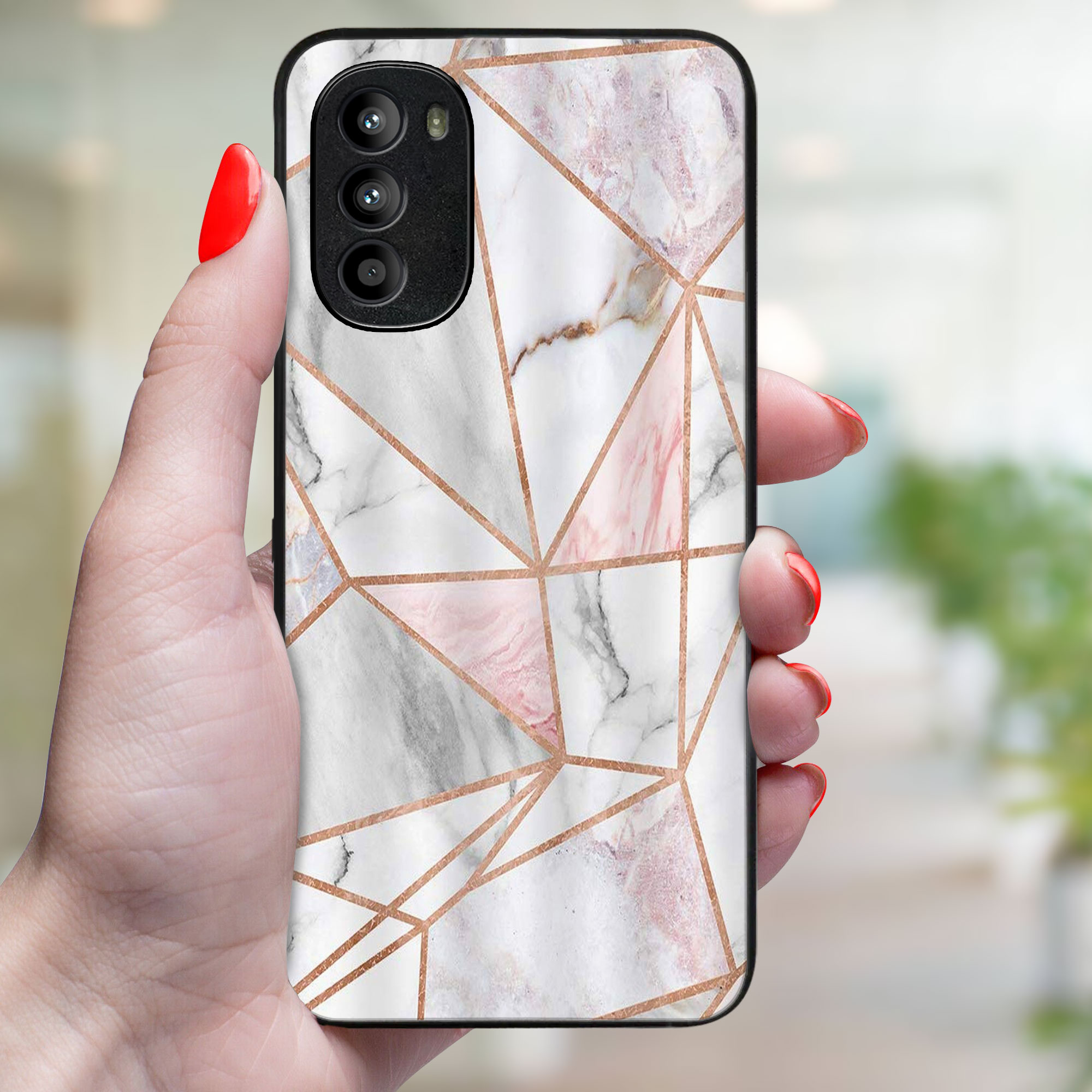 PROTEMIO MY ART Védőtok Motorola Moto G52 PINK MARBLE (143) termék 2. képe
