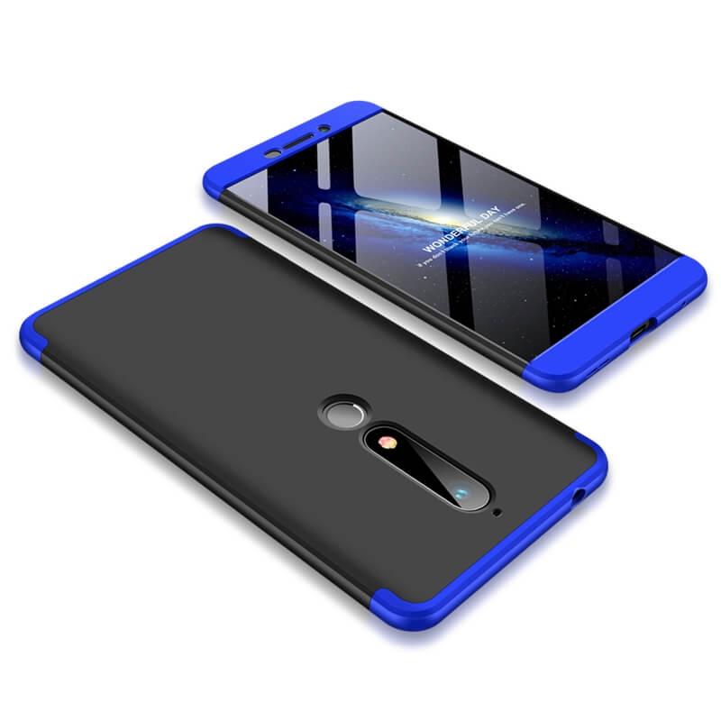 360° védőtok Nokia 6.1-hez fekete (kék) akciós termékkép 1