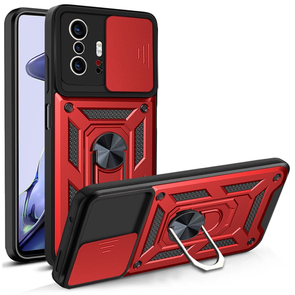 RING CAMERA Védőtok tartóval Xiaomi 11T / 11T Pro piros színben akciós termékkép 1