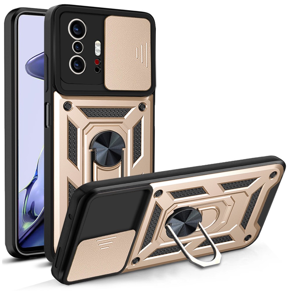 RING CAMERA Arany színű védőtok tartóval Xiaomi 11T / 11T Pro telefonhoz akciós termékkép 1