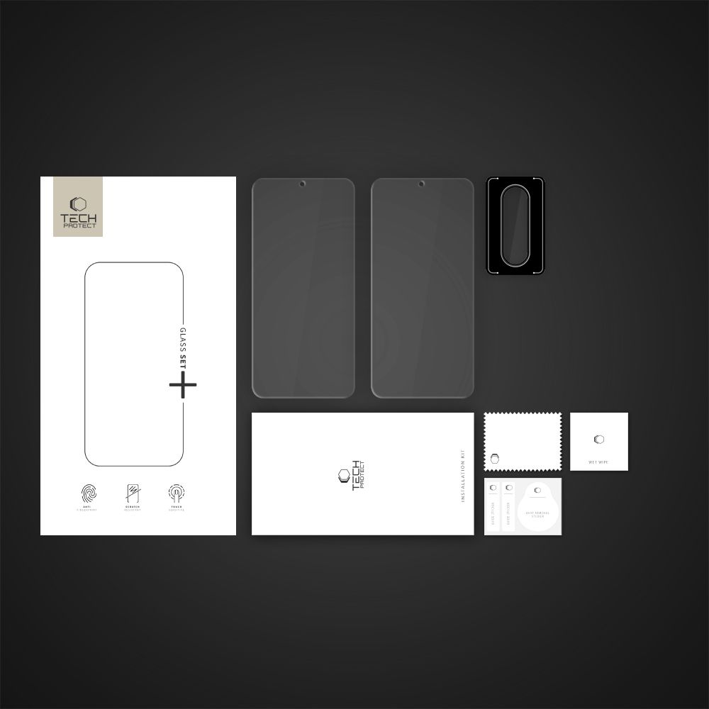 TECH-PROTECT GLASS SET+ Védőüveg készlet Samsung Galaxy A36 / A56 CLEAR termék 2. képe