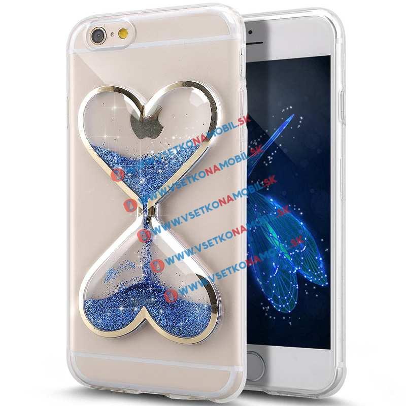 Silikónový obal Apple iPhone 6 Plus / 6S Plus HEART modrý