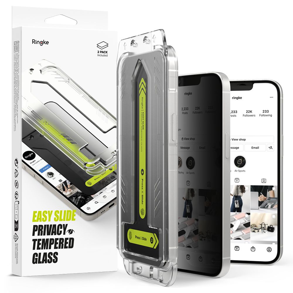 RINGKE EASY SLIDE PRIVACY 2x Védőüveg Apple iPhone 16e / iPhone 14 / iPhone 13 Pro / iPhone 13 akciós termékkép 1