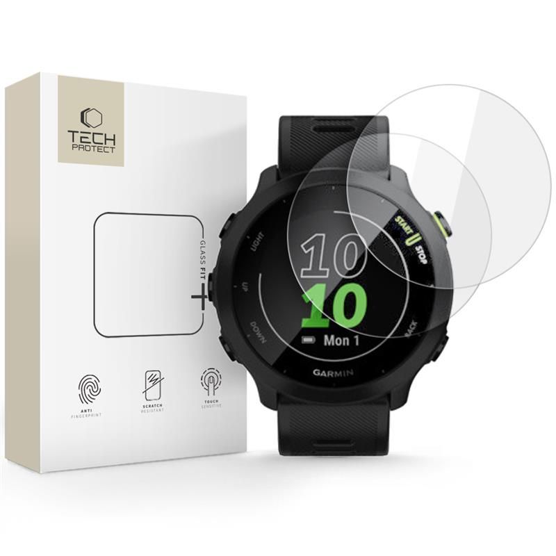 TECH-PROTECT GLASS FIT+ 2 darabos védőüveg Garmin Forerunner 55mm-hez akciós termékkép 1