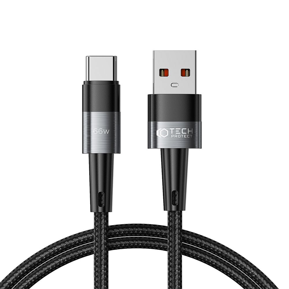TECH-PROTECT ULTRABOOST 100cm kábel USB / USBC típusú 66W fekete akciós termékkép 1