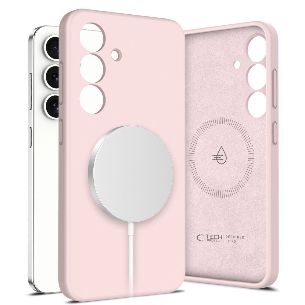 TECH-PROTECT LIQUID SILICONE MAGSAFE fedél Samsung Galaxy S25 5G PINK PEARL akciós termékkép 1