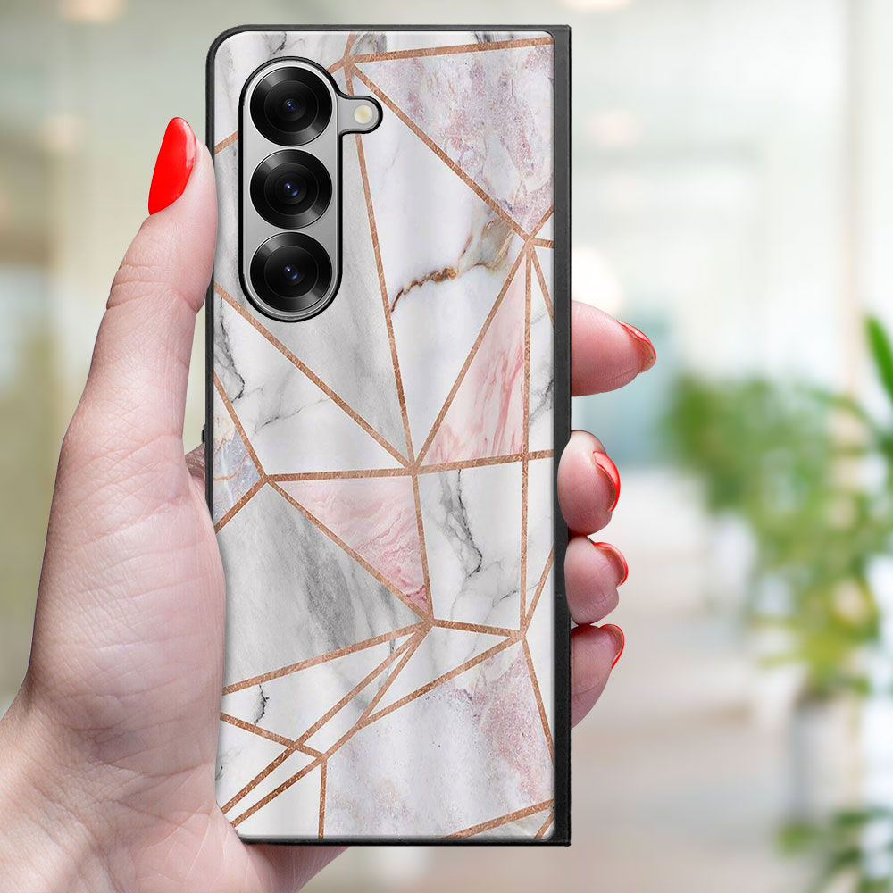 MY ART Védőtok Samsung Galaxy Z Fold6 5G PINK MARBLE (143) termék 2. képe