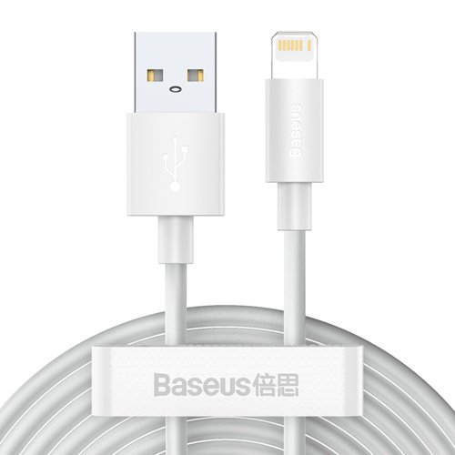 BASEUS 2x Lightning kábel 1,5 m fehér akciós termékkép 1