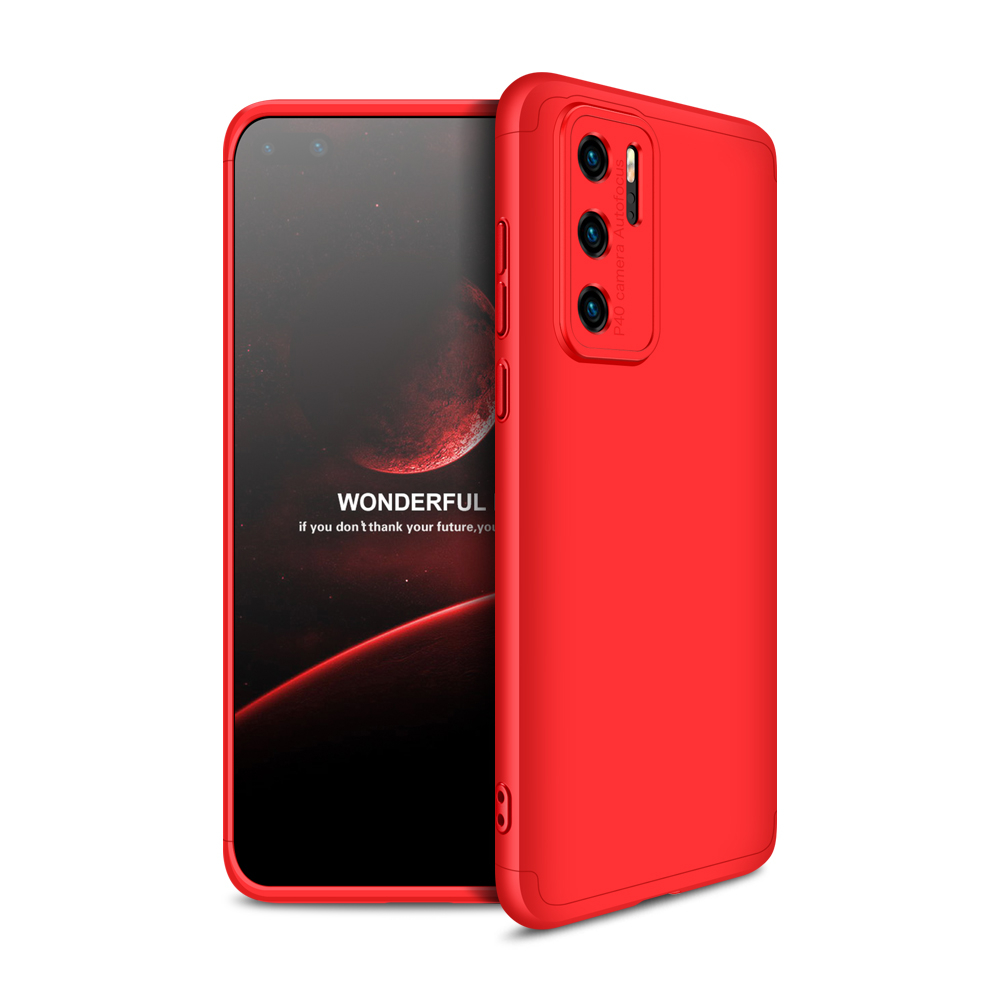 360° védőburkolat Huawei P40 piros akciós termékkép 1