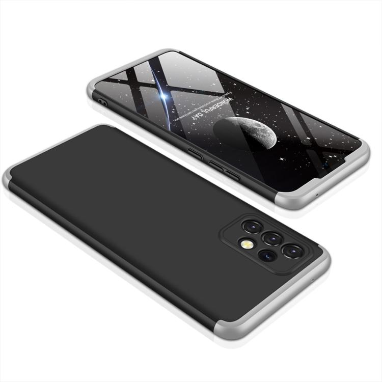 360° védőburkolat Samsung Galaxy A52 / A52s / A52 5G fekete-ezüst termék 2. képe