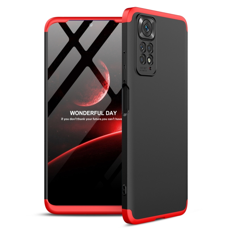360° védőburkolat Xiaomi Redmi Note 11 / Note 11S fekete-piros akciós termékkép 1