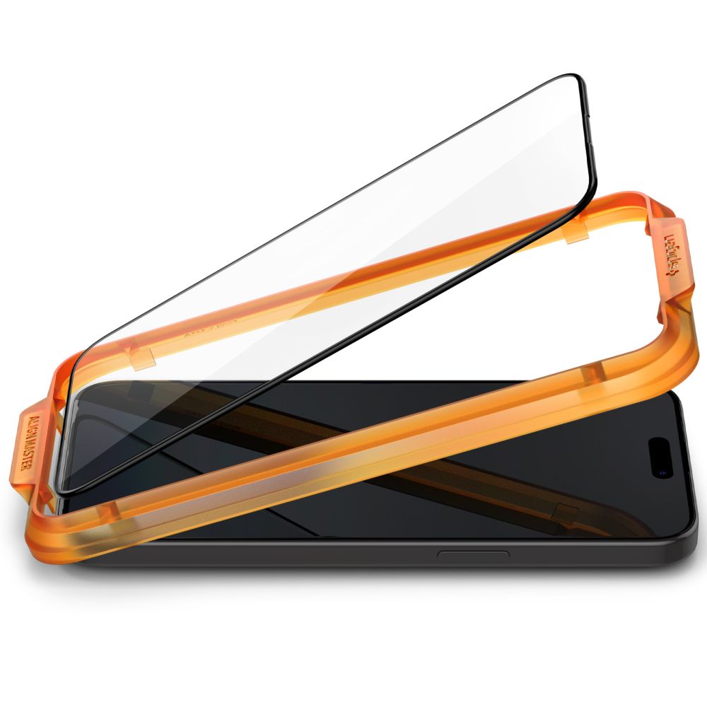 SPIGEN ALM GLASS FC 2x 3D védőüveg Apple iPhone 15 Pro Max készülékhez BLACK termék 2. képe