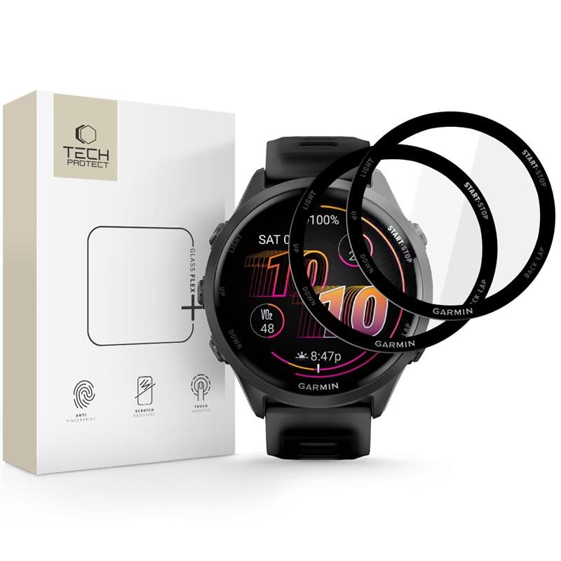 TECH-PROTECT GLASS FLEX+ 2 darabos Garmin Forerunner 970 / Forerunner 570 47mm órához akciós termékkép 1