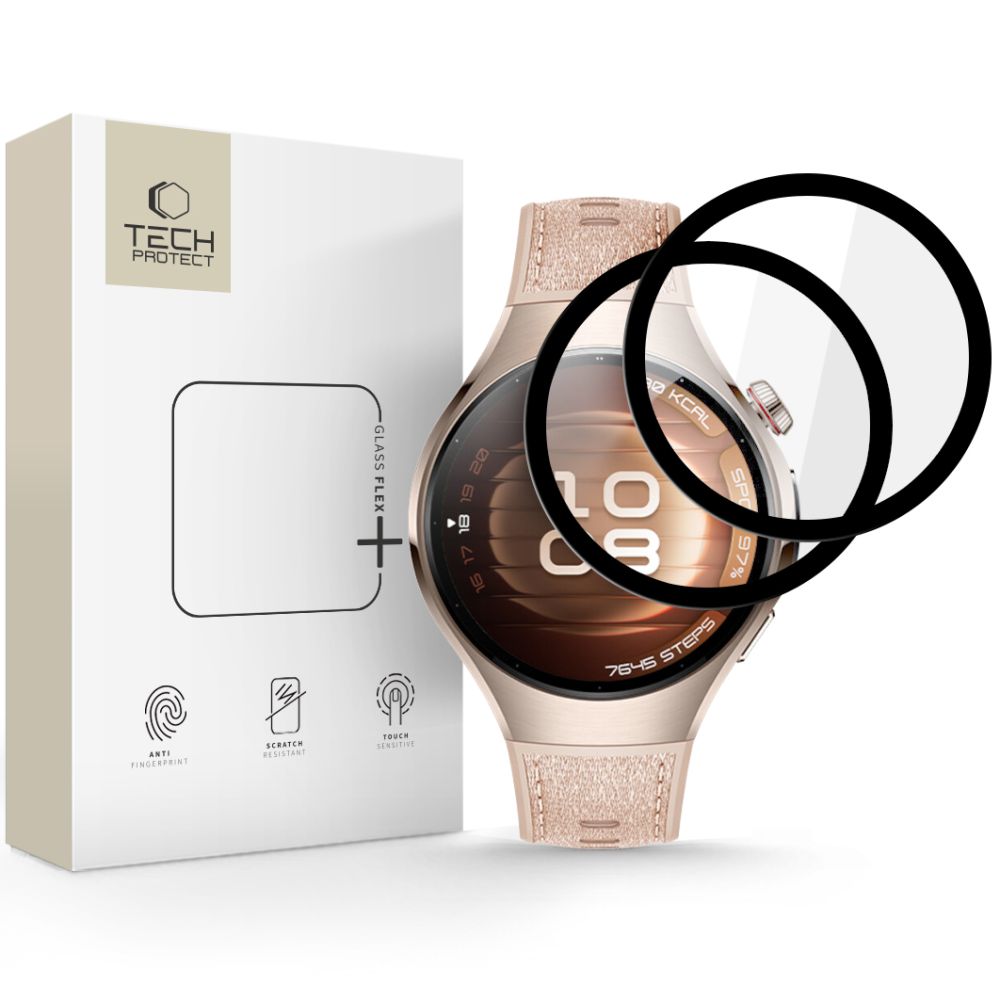 TECH-PROTECT GLASS FLEX+ 2 darabos üvegfólia Huawei Watch 5 46mm órához akciós termékkép 1