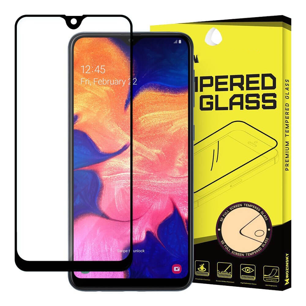 3D Edzett üveg Samsung Galaxy A10 fekete akciós termékkép 1
