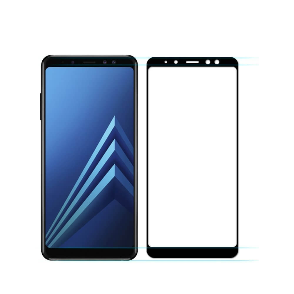 3D Edzett üveg Samsung Galaxy A8 2018 (A530) fekete termék 2. képe