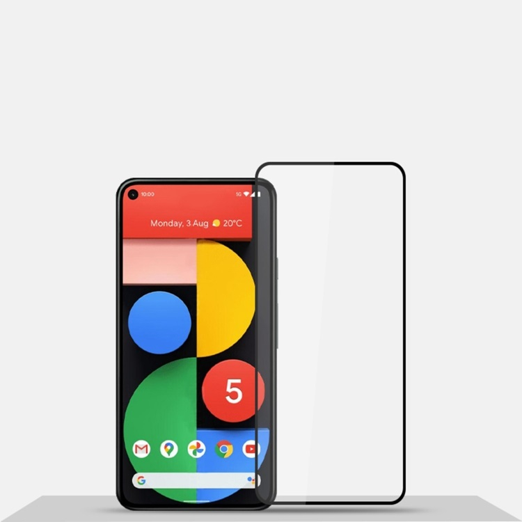 3D edzett üveg Google Pixel 5 fekete termék 2. képe