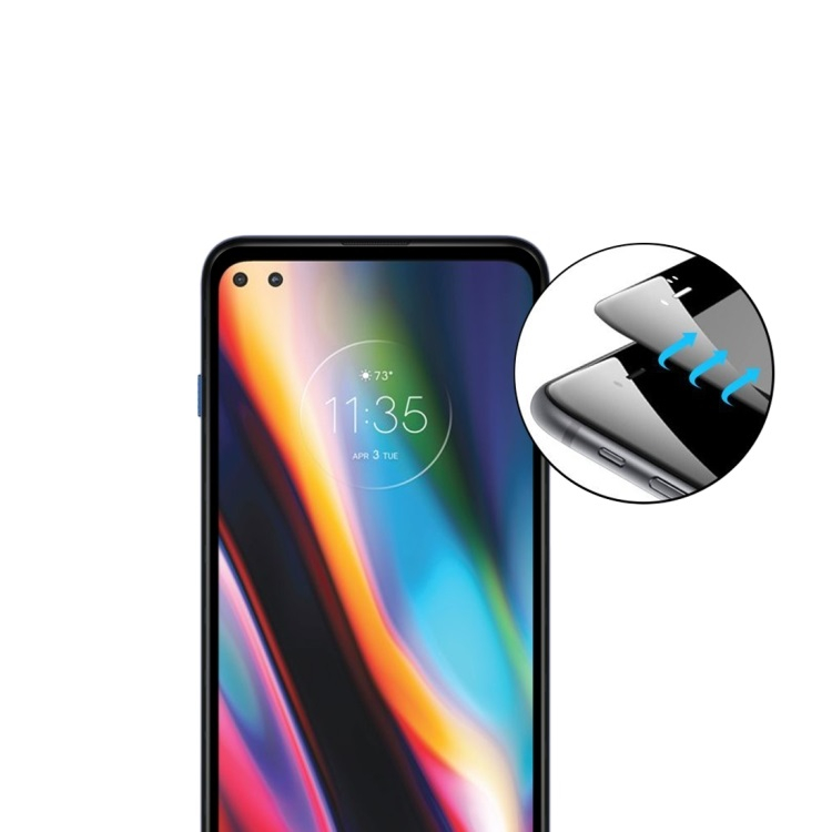 3D Edzett üveg Motorola Moto G 5G Plus fekete termék 2. képe