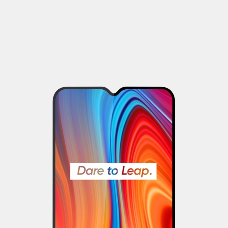 3D Edzett üveg Realme C3 fekete termék 2. képe