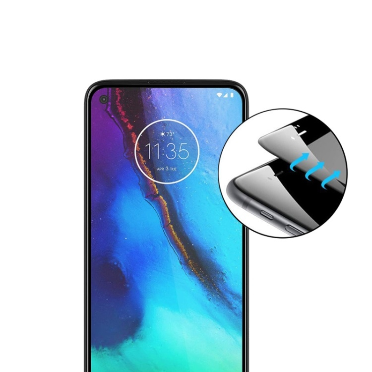 3D edzett üveg Motorola Moto G Stylus fekete termék 2. képe