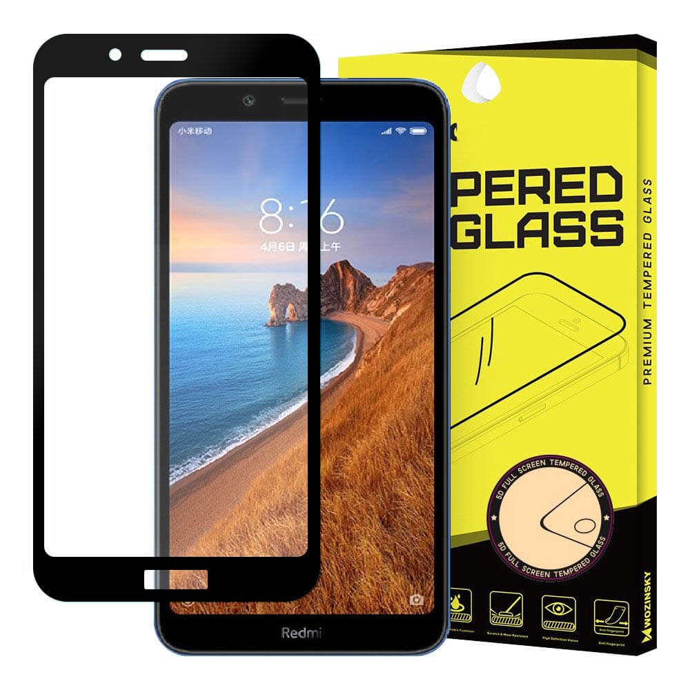 3D edzett üveg Xiaomi Redmi 7A fekete akciós termékkép 1