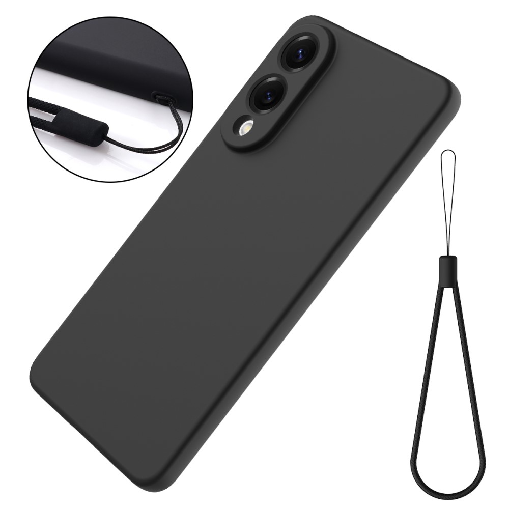 RUBBER Védőtok Samsung Galaxy S25 Edge telefonhoz, fekete termék 2. képe