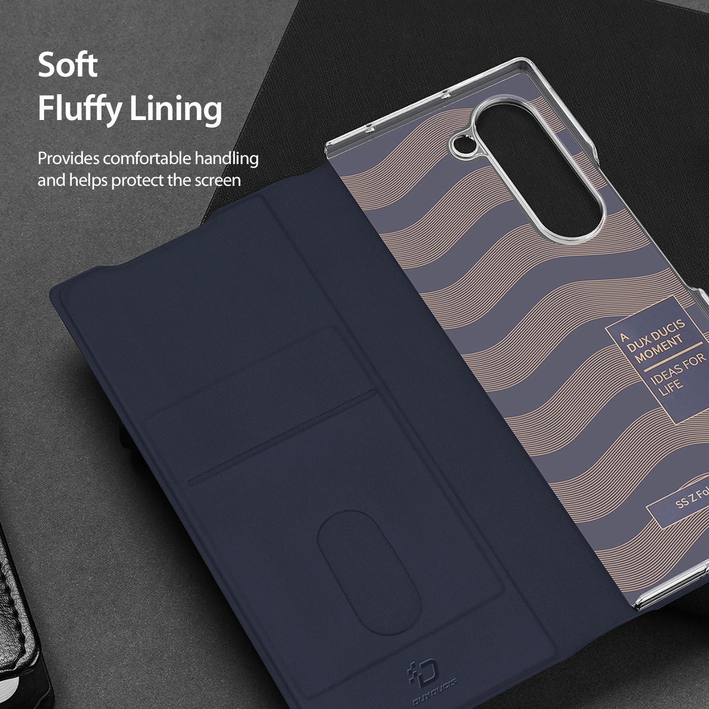 DUX BRIL Összecsukható tok Samsung Galaxy Z Fold7 5G kék színhez termék 2. képe