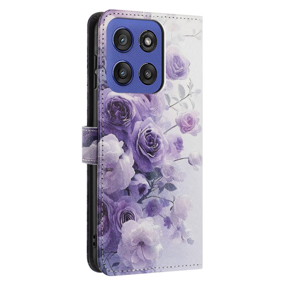 ART Pénztárca tok Motorola Edge 60 / Edge 60 Fusion PURPLE ROSE termék 2. képe