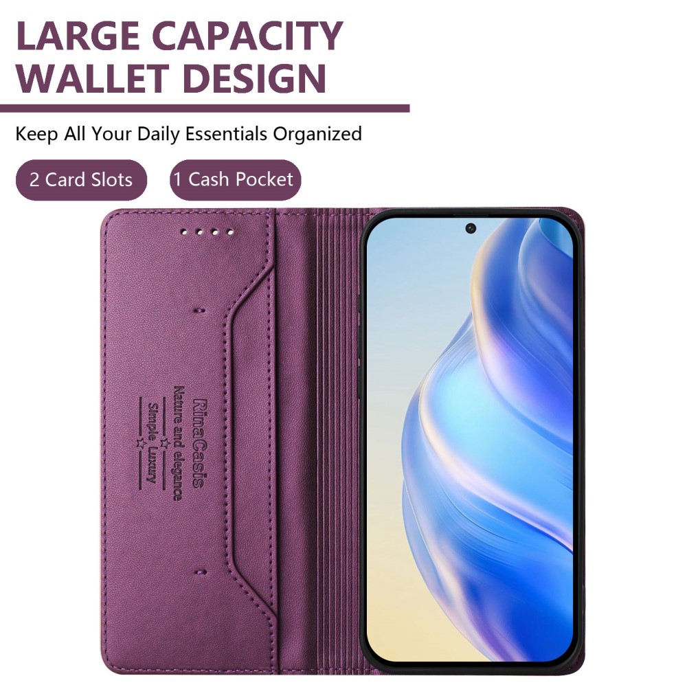 RINA Flip tok Honor 400 Pro 5G készülékhez, sötétlila termék 2. képe