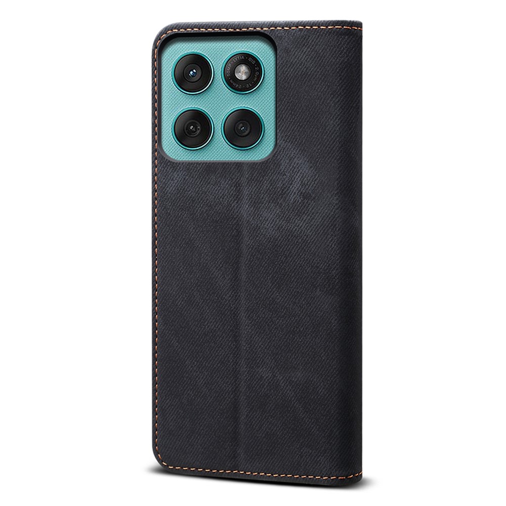 DENIM Pénztárca tok Motorola Edge 60 Pro fekete színhez termék 2. képe