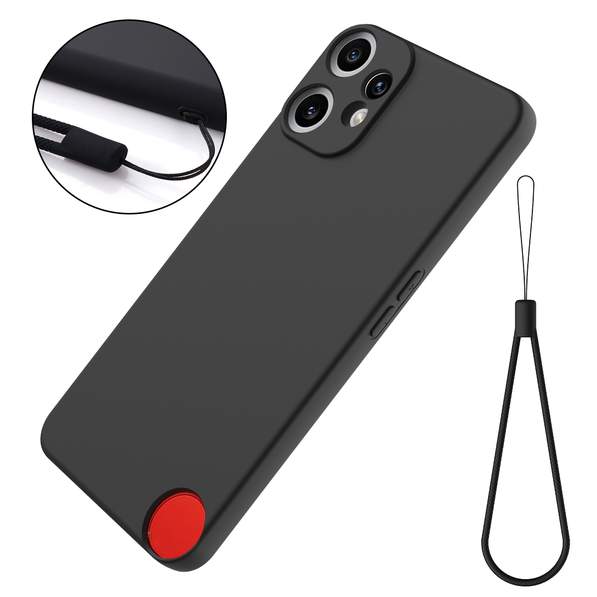 RUBBER Védőtok CMF Phone 2 Pro telefonhoz, fekete termék 2. képe