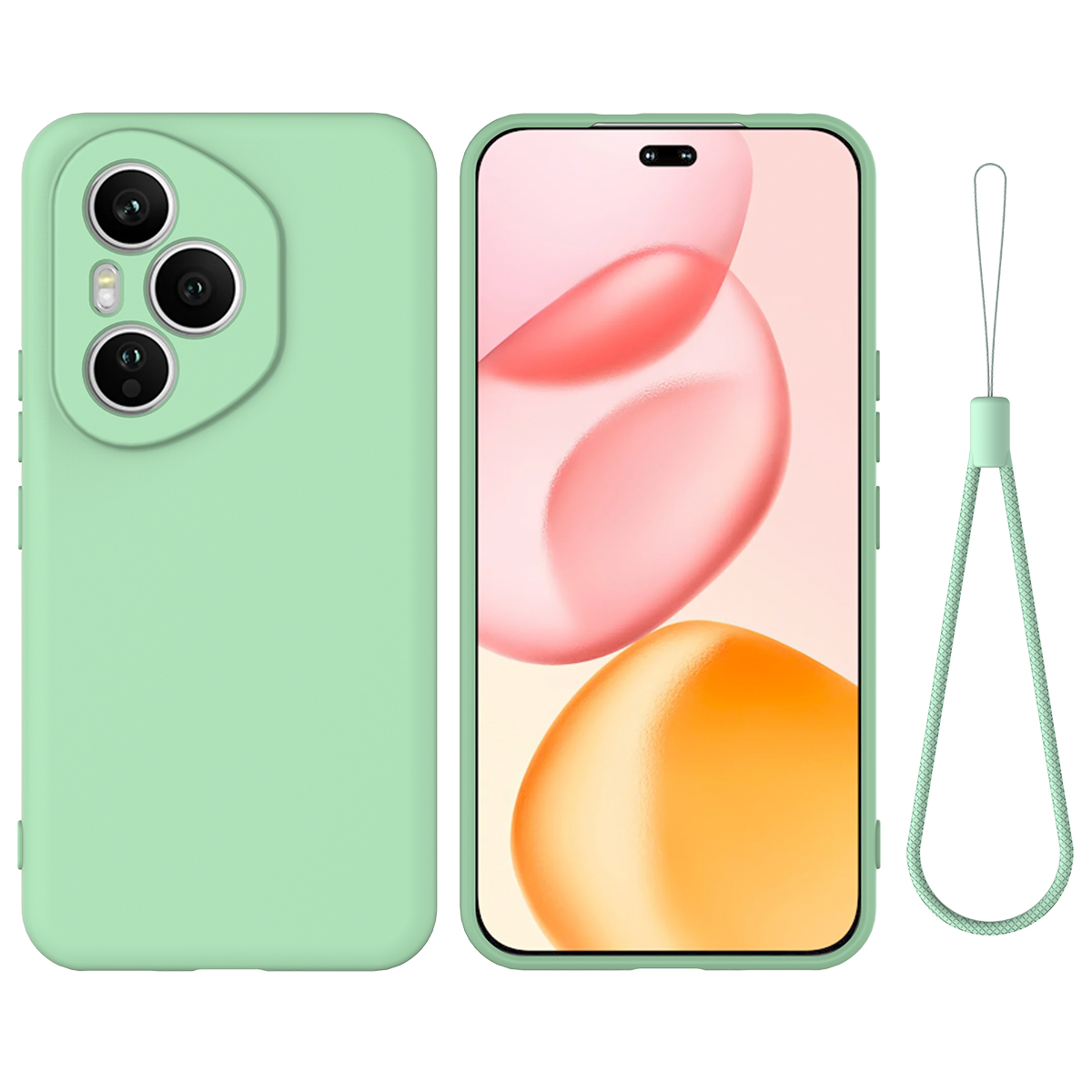 RUBBER Védőtok Honor 400 Pro 5G zöld színhez akciós termékkép 1