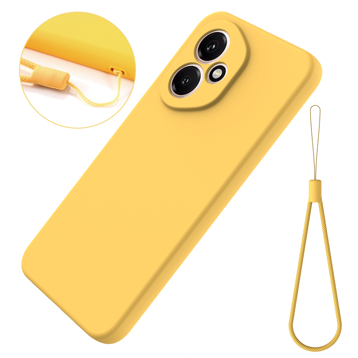 RUBBER Védőtok Honor 400 5G telefonhoz, sárga termék 2. képe