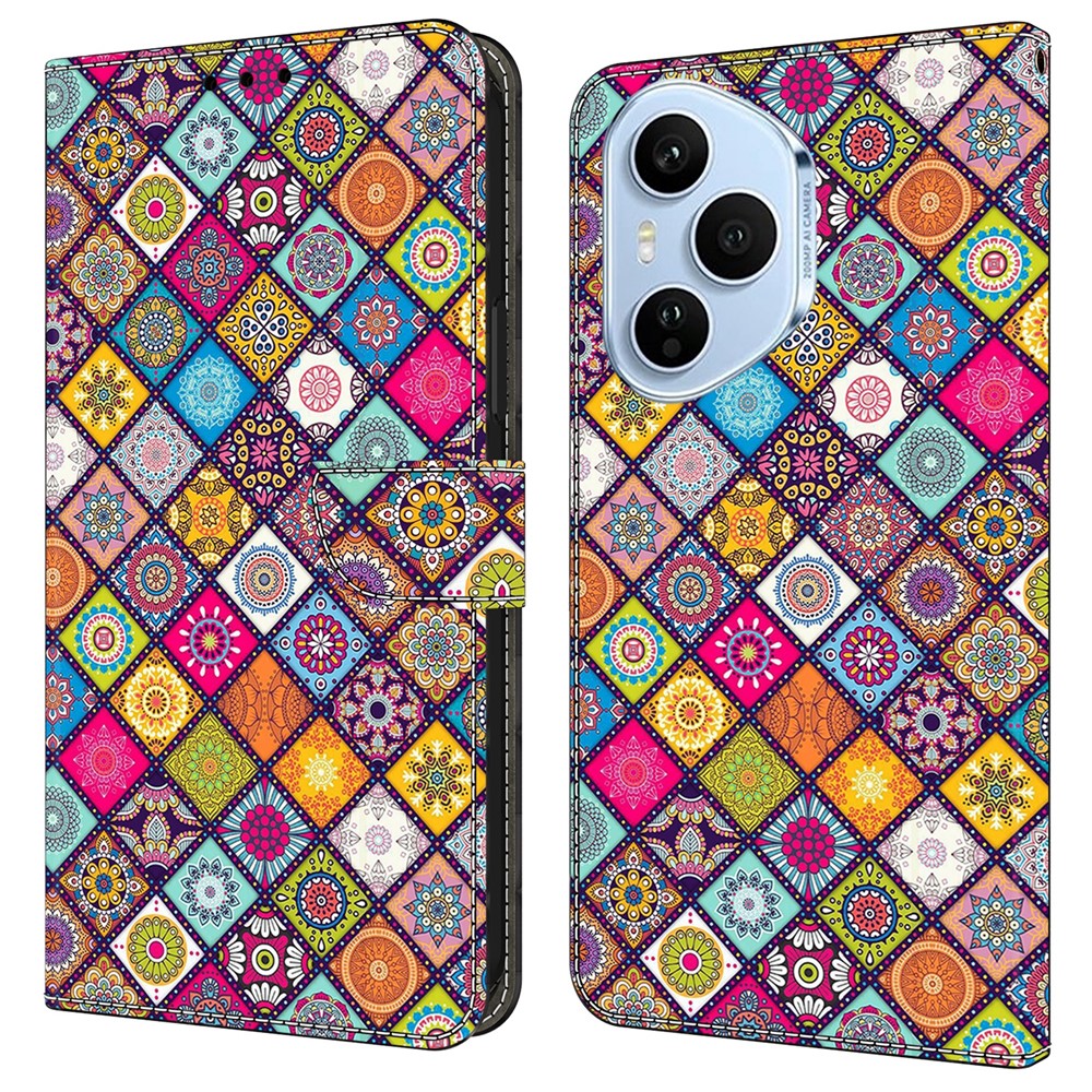 ART Pénztárca tok Honor 400 Pro 5G COLORFUL MANDALA készülékhez akciós termékkép 1