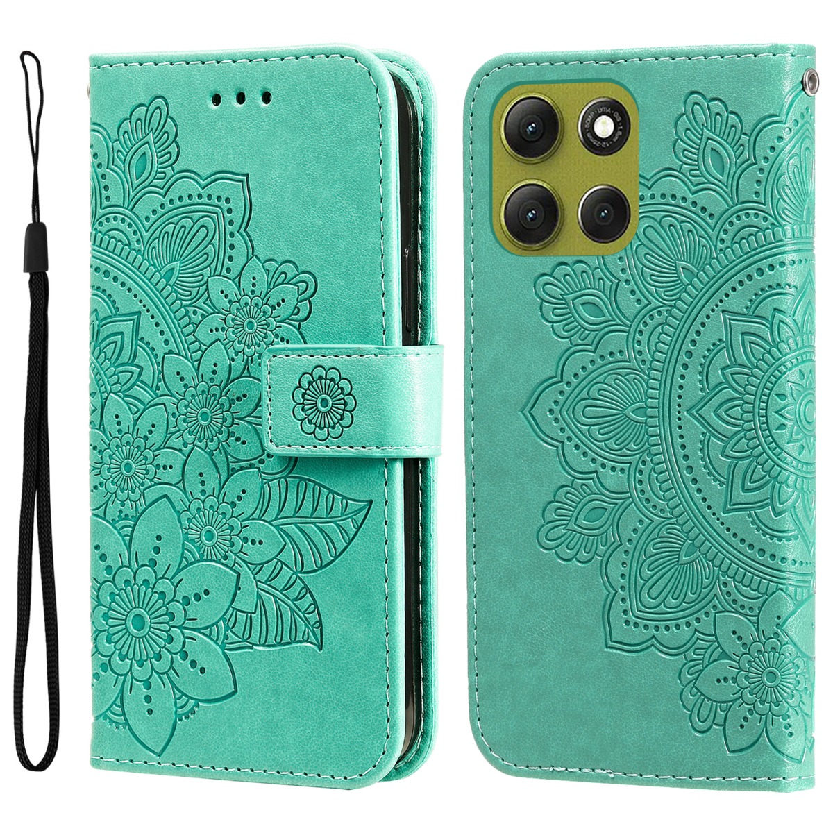 ART MANDALA Pénztárca tok Motorola Moto G86 5G zöld színhez akciós termékkép 1