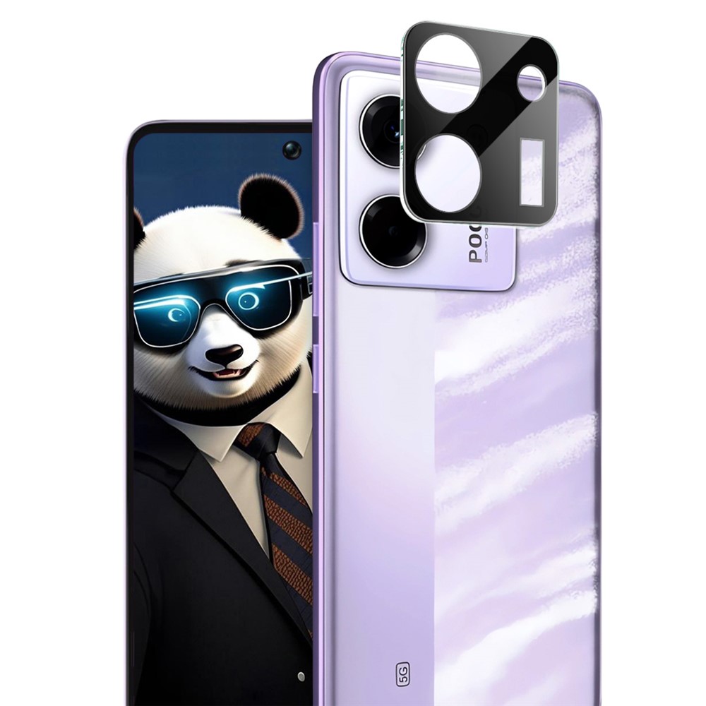IMAK FULL COVER Üveg Xiaomi Poco M7 Pro 5G fényképezőgéphez BLACK akciós termékkép 1
