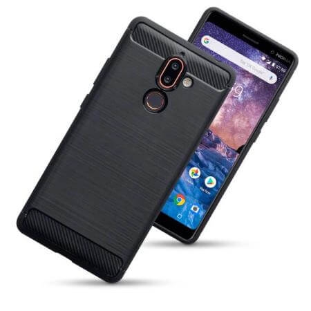 FLEXI TPU Ochranný obal Nokia 7.1 Plus čierny akciós termékkép 1