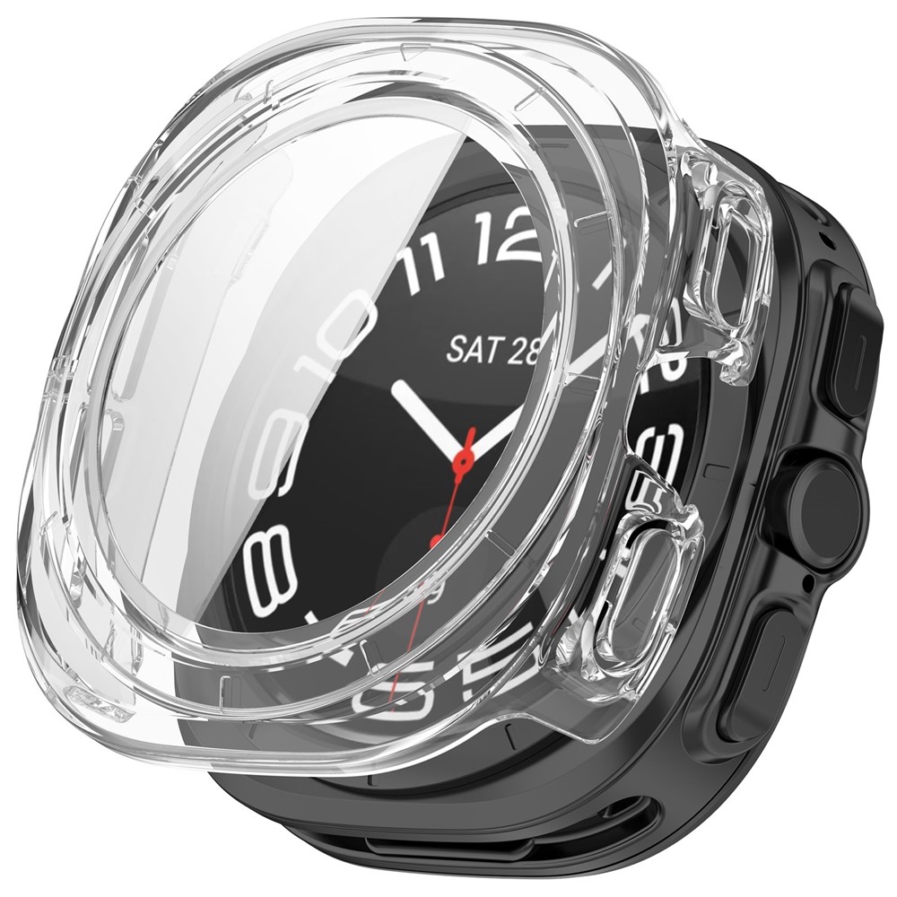 PC FULL COVER Műanyag tok üveggel a Samsung Galaxy Watch Ultra 47mm átlátszó akciós termékkép 1