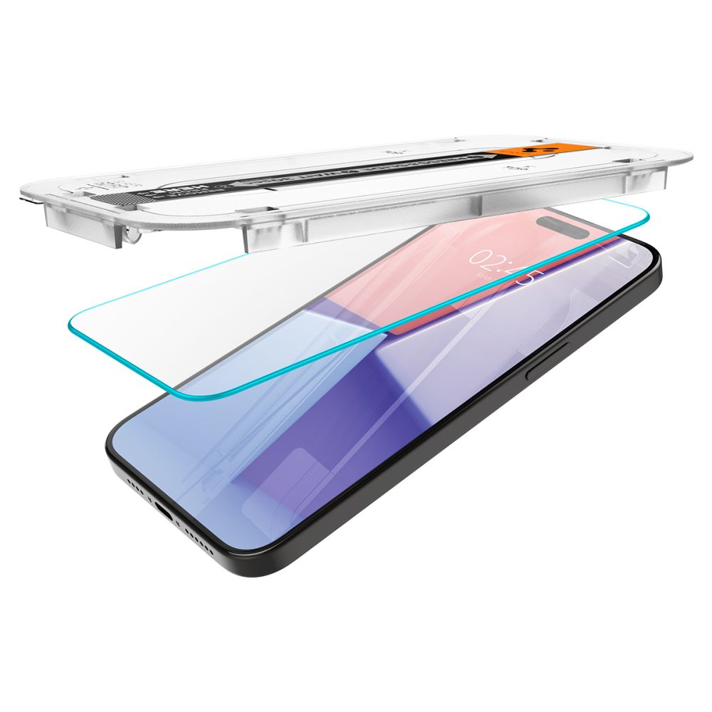 SPIGEN GLAS.tR EZ FIT 2x Védőüveg Apple iPhone 15 Pro készülékhez termék 2. képe