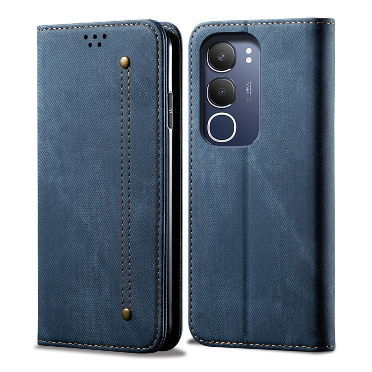 DENIM pénztárcahuzat Vivo Y19s kék színhez akciós termékkép 1