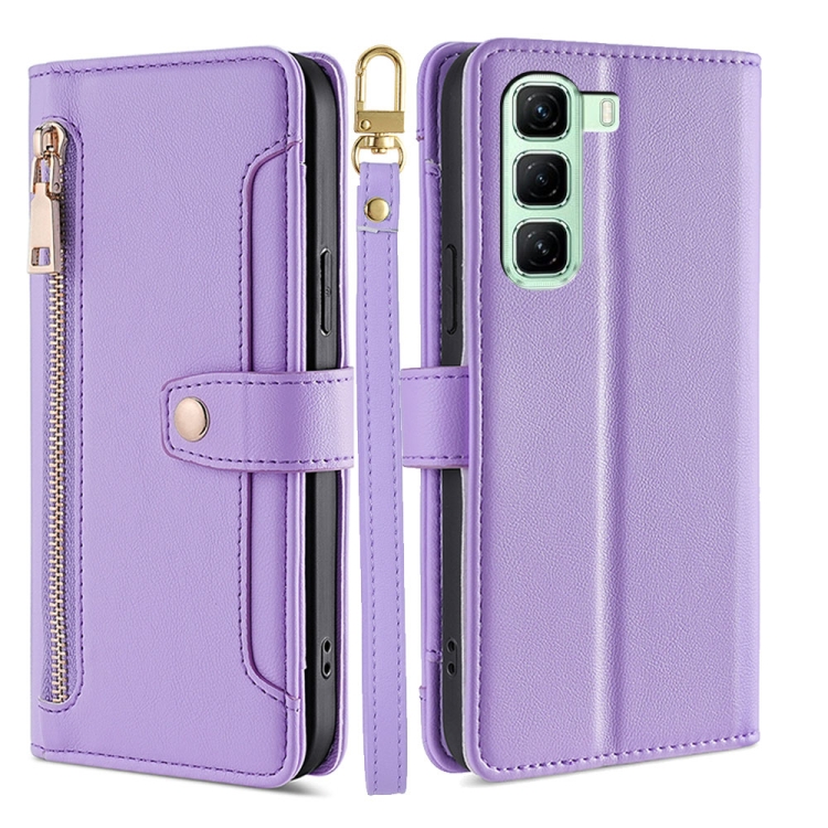 PASTEL Pénztárca tok Infinix Hot 50 5G lila akciós termékkép 1