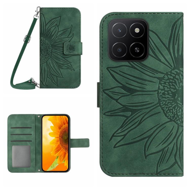 ART SUNFLOWER Zöld pénztárca zsinórral Honor X8c akciós termékkép 1