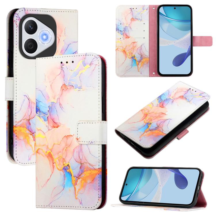 ART MARBLE Tárcahuzat Honor 400 Lite WHITE NARANCS akciós termékkép 1