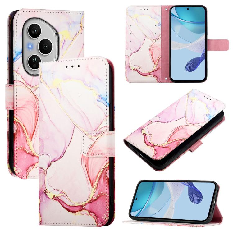 ART MARBLE Pénztárca tok Honor 400 Pro 5G ROSE GOLD készülékhez akciós termékkép 1