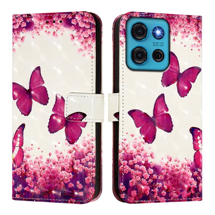 ART Tárcatakaró a Motorola Moto-hoz G75 5G PINK BUTTERFLY akciós termékkép 1