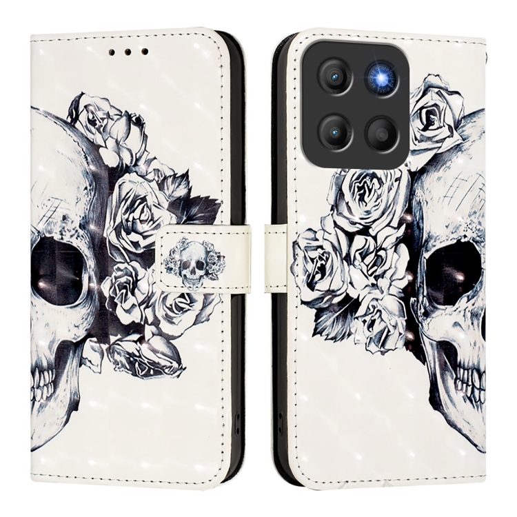 ART Tárcatáska a Motorola Moto G15 / G15 Power SKULL-hoz akciós termékkép 1