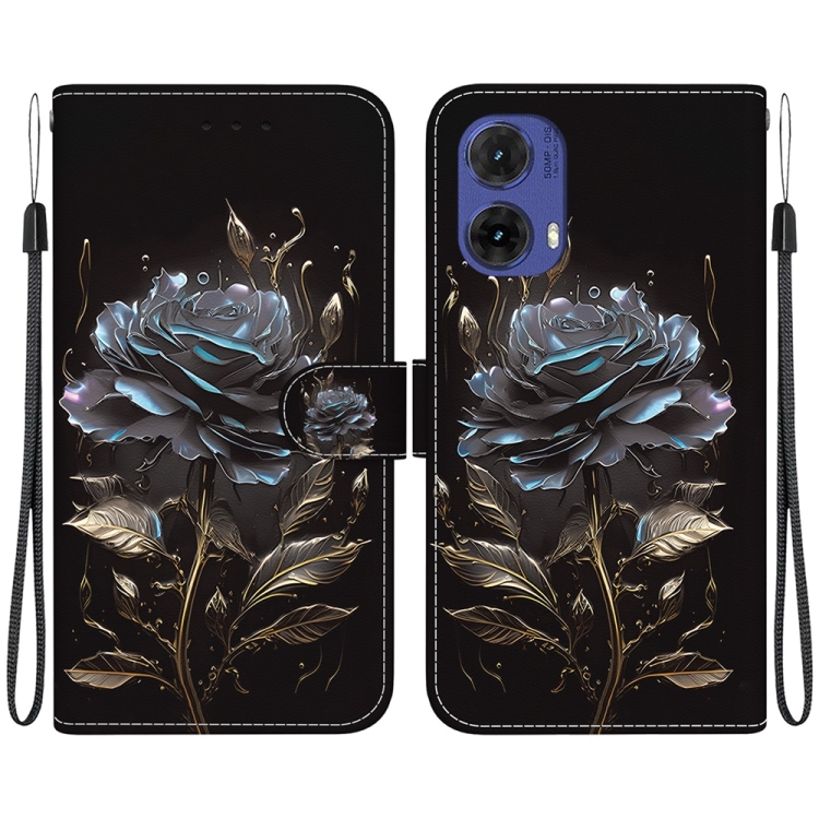 ART Tárcahuzat a Motorola Moto-hoz G85 5G BLACK ROSE akciós termékkép 1