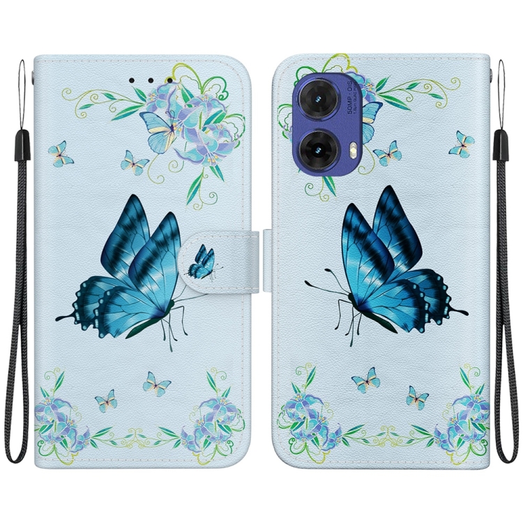 ART Pénztárcahuzat Motorola Moto G85 5G-hez BLUE PANSIES akciós termékkép 1
