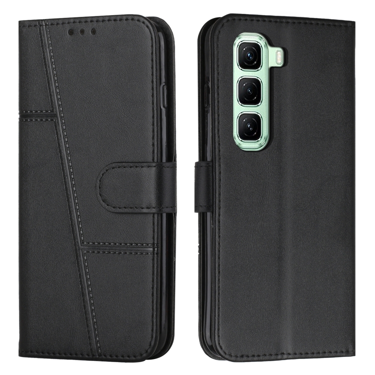 STITCHED Pénztárcahuzat Infinix Hot 50 Pro+ fekete akciós termékkép 1